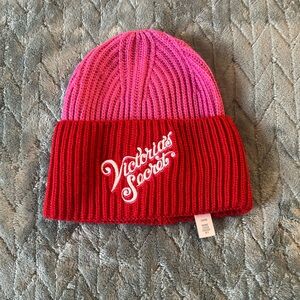 Victoria's Secret Vibrant Pink and Red Kids Hat